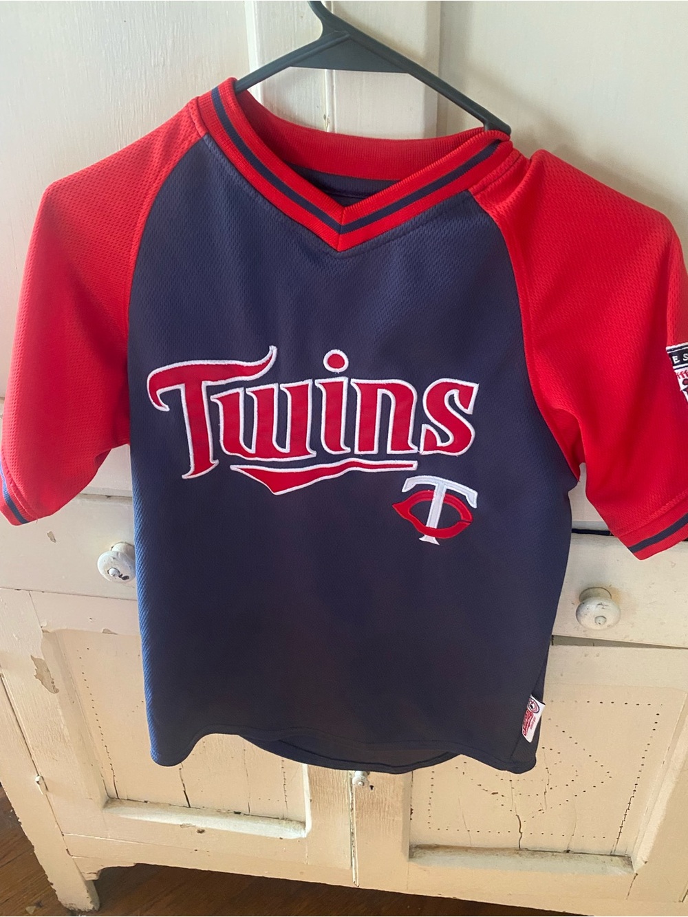 Stitches Twins Raglan Jersey Tee - Navy & Red